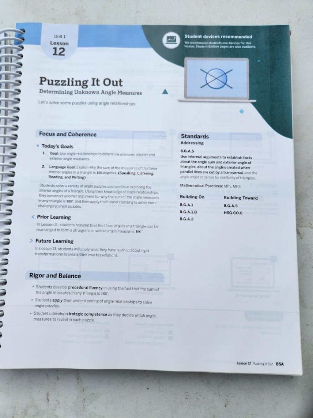 Amplify Desmos Math Grade 8 Volume 1 California Teacher Edition Book Answer Answ - Picture 14 of 15